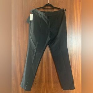 SAMAN AMEL Men's Wool Black Dress Pants NEW size 54